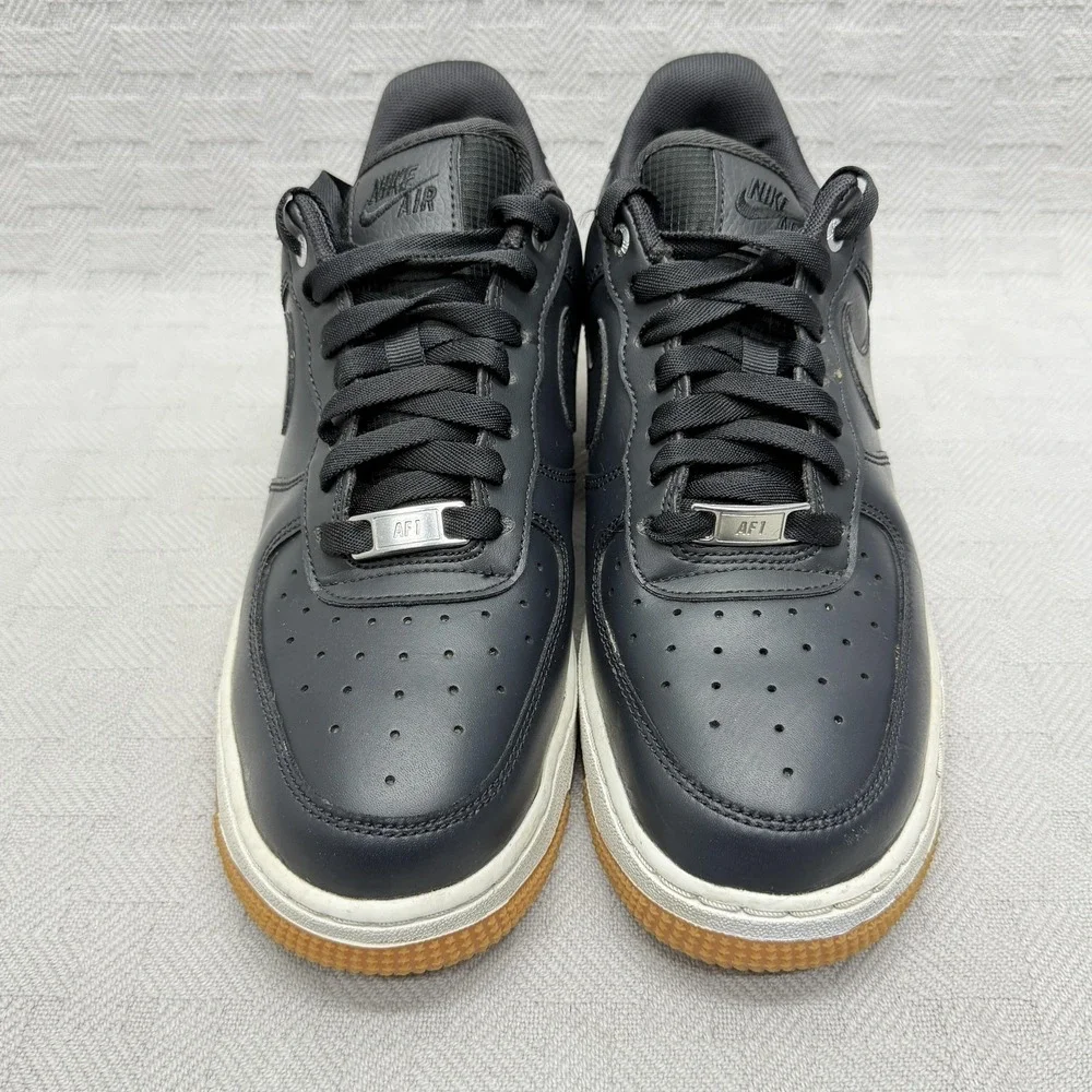 Nike Air Force‎ 1 Low 07 Premium Off Noir Black Gum Sneaker Women 8 896185-008